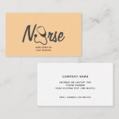 Carte De Visite Infirmière Stethoscope Médicale Terracotta Soins d (Devant / Derrière)