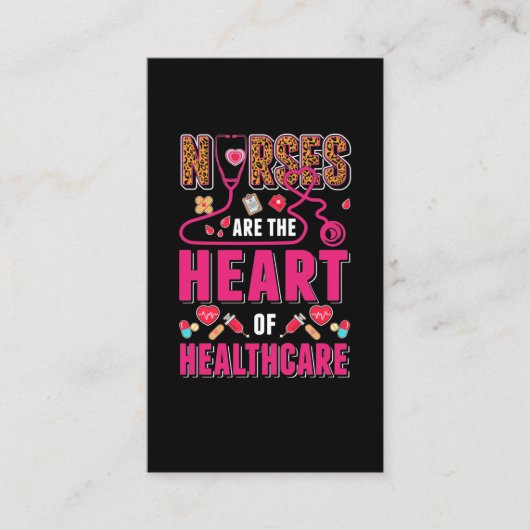 Carte De Visite Infirmières de soins de santé Fières Leopard Infir (Devant)