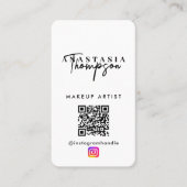 Carte De Visite Influencer Beauty Nail Tech Médias sociaux QR Code (Devant)