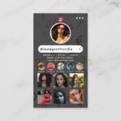 Carte De Visite Influencer Beauty Nail Tech Médias sociaux QR Code (Dos)