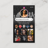 Carte De Visite Influencer Beauty Nail Tech Médias sociaux QR Code (Dos)