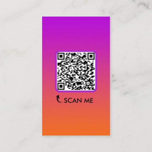 Carte De Visite Influencer Content Creator QR Code Social Media (Dos)