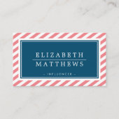 Carte De Visite INFLUENCER MODERNE style frontière corail marine b (Devant)