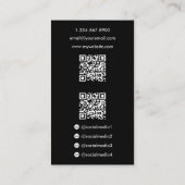 Carte De Visite Influencer Photo Médias sociaux Beauté 2 QR Codes (Dos)