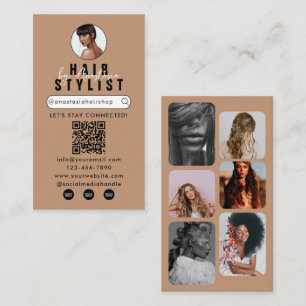Carte De Visite Influencer Salon de beauté Maquillage des cheveux 