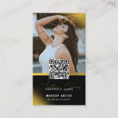 Carte De Visite Influenceur Beauté Artiste Cheveux Nails Lashes Or (Devant)