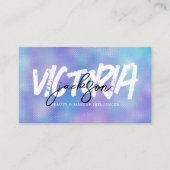 Carte De Visite Influenceur maquillage de beauté Faux Iridescente (Devant)