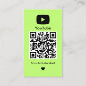 Carte De Visite Influenceur YouTube (Dos)