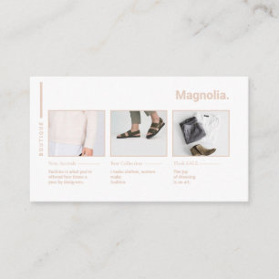 Carte De Visite Influenceuse de mode et blogueuse de photos avec u