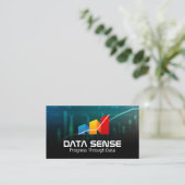 Carte De Visite Info Data Graphs | Logo d'analyse (Debout devant)