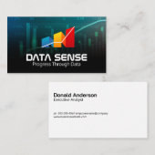Carte De Visite Info Data Graphs | Logo d'analyse (Devant / Derrière)