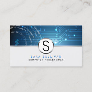 Carte De Visite Informaticien Compétences informatiques BlueCircui