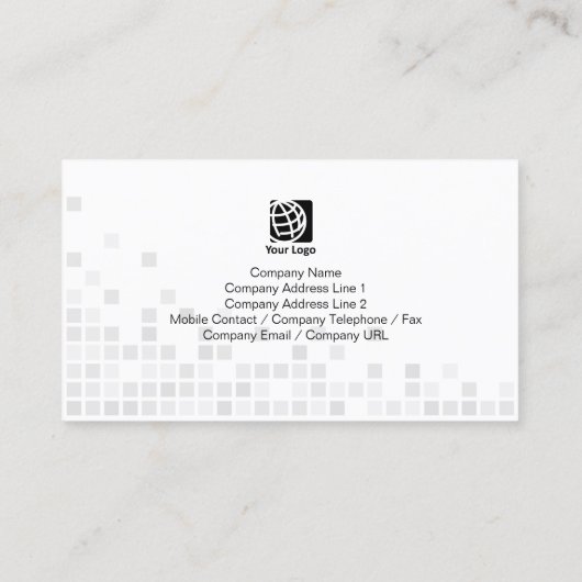 Carte De Visite Informaticien Compétences informatiques Points ble (Dos)