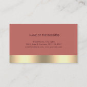 Carte De Visite Informaticien de Web d'aluminium de Faux d'or (Dos)