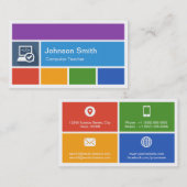 Carte De Visite Informaticien - Style moderne et créatif du métro (Devant / Derrière)