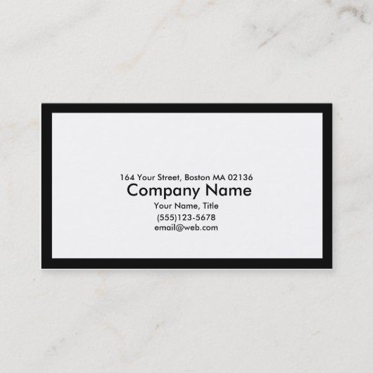 Carte De Visite Information de centre avec la frontière (Devant)