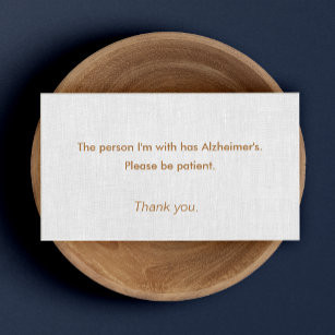 Carte De Visite Information sur la maladie d'Alzheimer