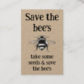 Carte De Visite Information sur les semences de culture d'entrepri (Devant)