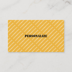 Carte De Visite Informations confidentielles de recruteur des forc