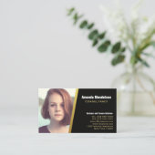 Carte De Visite Informations de contact de photo professionnelle (Debout devant)