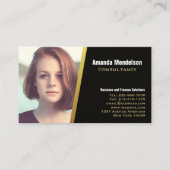 Carte De Visite Informations de contact de photo professionnelle (Devant)