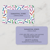 Carte De Visite Informations de contact pour l'enseignant remplaça (Devant / Derrière)