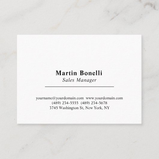 Carte De Visite Informations de nom propres professionnelles class (Devant)