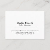 Carte De Visite Informations de nom propres professionnelles class (Dos)
