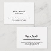 Carte De Visite Informations de nom propres professionnelles class (Devant / Derrière)