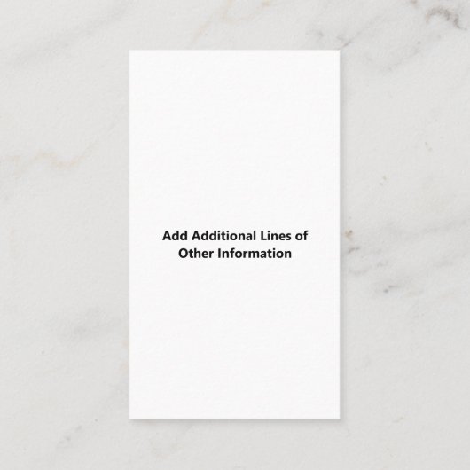 Carte De Visite Informations sur l'agent de capture d'écran de l'a (Dos)