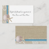 Carte De Visite Informations sur le registre Starfish et dentelle (Devant / Derrière)