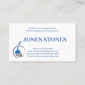 Carte De Visite Informations sur le service de nettoyage professio (Devant)