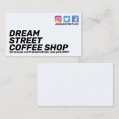 Carte De Visite Informations sur les médias sociaux (Devant / Derrière)