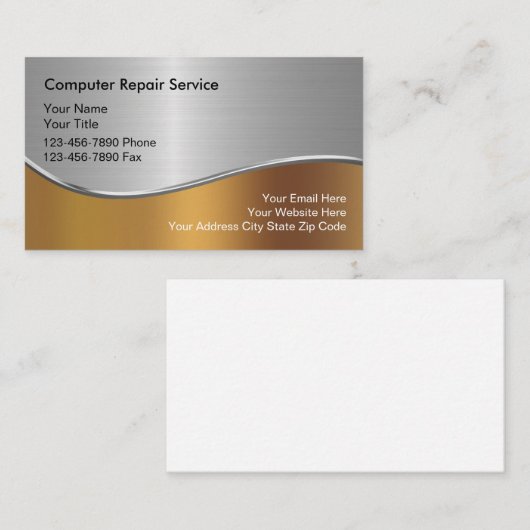 Carte de visite informatique (Devant / Derrière)