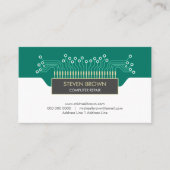 Carte De Visite Informatique Circuit Board Geek Codage Tech (Devant)