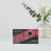 Carte de visite informatique français personnalisé (Debout devant)