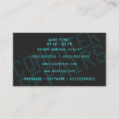 Carte De Visite Informatique moderne sombre (Dos)