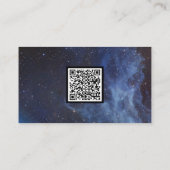 Carte De Visite Informatique Tech Blue Planète dans l'espace QR Co (Dos)