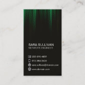Carte De Visite Ingénierie informatique Technique Vert Halftone (Devant)