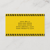 Carte De Visite Ingénieur architecte de construction de bâtiments (Dos)