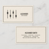 Carte De Visite Ingénieur audio ivoire (Devant / Derrière)