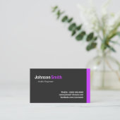 Carte De Visite Ingénieur audio - Moderne minimal violet (Debout devant)
