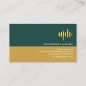 Carte De Visite Ingénieur audio Wave Gold de Retro Layers (Dos)