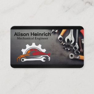 Carte De Visite Ingénieur automobile Outils de mécanicien