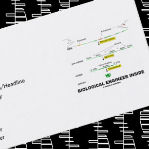 Carte De Visite Ingénieur biologique à l'intérieur (transcription)