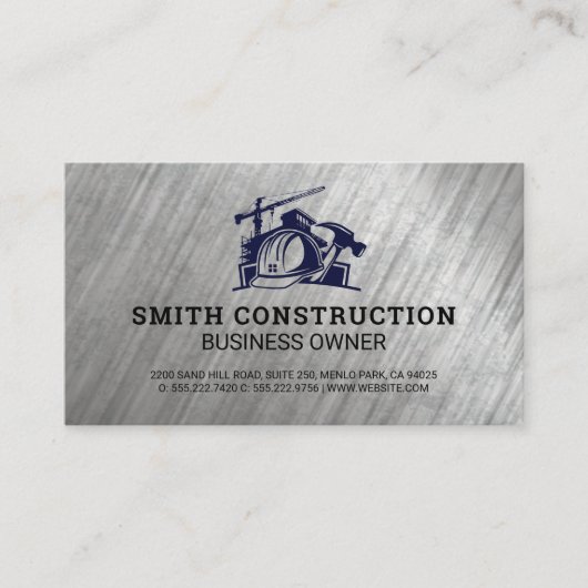 Carte De Visite Ingénieur | Chantier de construction | Constructeu (Devant)