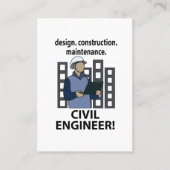 Carte De Visite Ingénieur civil Conception Construction Ingénieur  (Devant)
