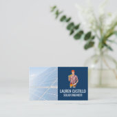 Carte De Visite Ingénieur de panneau solaire (Debout devant)