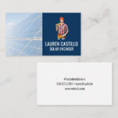 Carte De Visite Ingénieur de panneau solaire (Devant / Derrière)