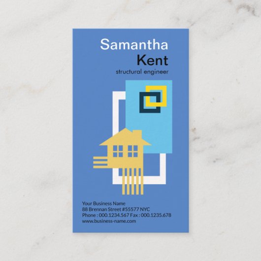 Carte De Visite Ingénieur de structure de barres de construction s (Devant)